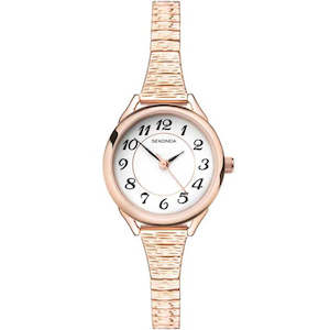 Jewellery: Sekonda - Rosegold White Dial Expandable Watch