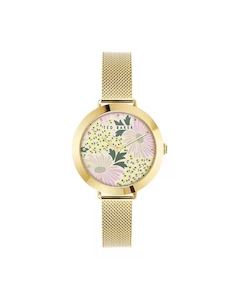 Ted Baker - Ammy Floral Gold Mesh Watch