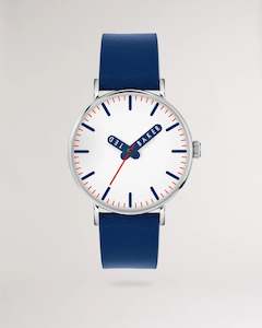 Jewellery: Ted Baker - Concrt Blue Leather Strap Watch