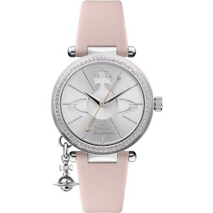 Jewellery: Vivienne Westwood - Orb Pastelle Watch Pale Pink/Silver