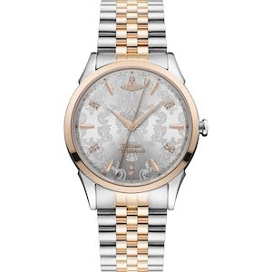 Jewellery: Vivienne Westwood - The Wallace Watch Silver & Rose Gold