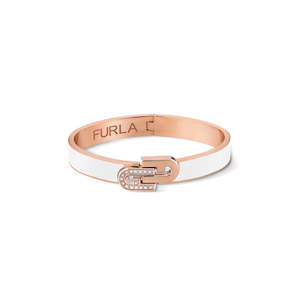 Furla Jewellery - White Enamel and Rose Gold