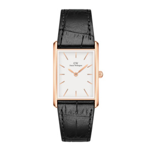 Daniel Wellington - Bound Black Rose Gold/White Crocodile Watch