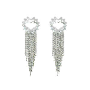 Lindi Kingi - Heart Cascade Earrings Silver