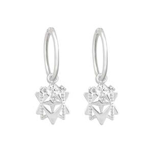 Jewellery: Lindi Kingi - Baroque Star Sleeper Earrings Platinum Plate