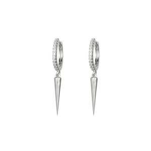 Jewellery: Lindi Kingi - Hoop And Spike Earrings Silver