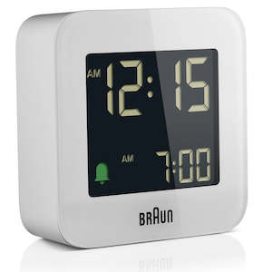 Braun - Digital Travel Alarm Clock, White