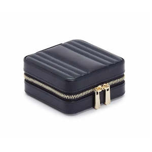 Wolf -  Maria Small Zip Jewelry Case Navy