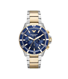 Emporio Armani -Chronograph Two-Tone Stainless Steel Watch