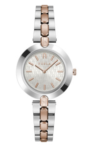 Furla Watches - Logo Rose Gold/Silver Bracelet Link Watch