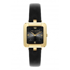 Jewellery: Ted Baker - Mayse Gold Black Vegan Leather