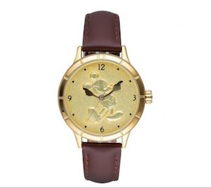 Jewellery: Disney - Mickey Mouse Watch Sculpted Dial Gold