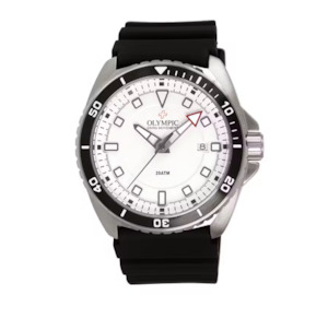 Jewellery: Olympic - Aquanaut Stainless Steel Black & White Divers Watch