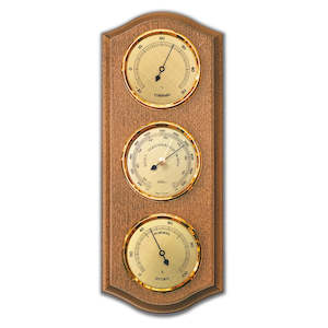 Barometers: Fischer - Weather Station Oak