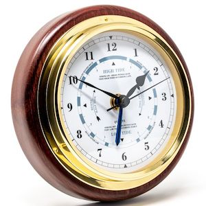 Barometers: Fischer - Tide & Time Clock Mahogany