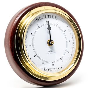 Barometers: Fischer - Tide Clock Mahogany