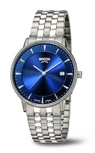 Boccia: Boccia - Titanium Watch With Blue Face