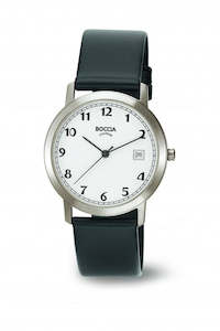 Boccia: Boccia - Titanium Watch with Black Strap