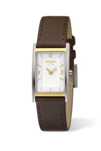 Boccia - Pure Titanium Two Tone Leather Strap Watch