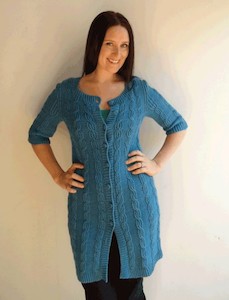 Terrific Twist Cardi Hemp Knitting Pattern