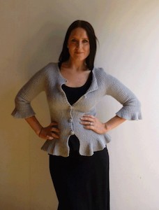 Flirty Ruffles Cardi - Hemp and Wool Knitting Pattern