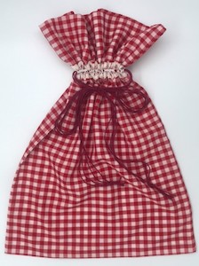 Products: Red Gingham Retro Inspired Draw String Bag - Poly/Cotton