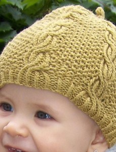 Cutie Twist Hat - Hemp Knitting Pattern - Childrens