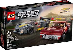 LEGO Speed Champions 76903 Chevrolet Corvette C8.R Race Car and 1968 Chevrolet Corvette