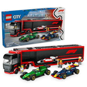 LEGO City 60445 F1 Truck with RB20 & AMR24 F1 Cars