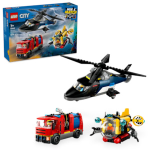 LEGO City 60462 Helicopter, Fire Engine & Submarine Remix