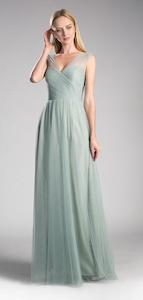 Womenswear: bm1002 light sage tulle a line. Size 10.