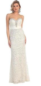 70054 Textured lace strapless.