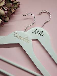 Personalised Coat Hanger - White