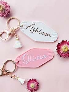 Personalised Motel Keychain