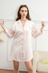 Satin Sleep Shirt - Blush