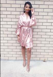 Internet only: Ruffled Robe - Rose