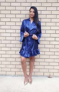 Ruffled Robes - Navy Blue