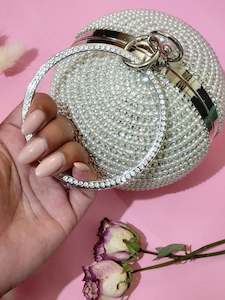 ~ Aliyah Sphere Clutch - Silver