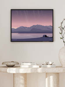 Creative art: Lake Tekapo Night Sky, New Zealand Art Print