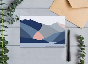 Treble Cone and Black Peak viewed from Glendhu Bay, Lake Wanaka, New Zealand Greeting Card