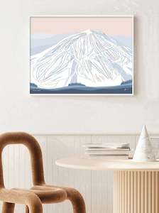 Creative art: Stratton Mountain Resort, Vermont. Trail Map Art Print