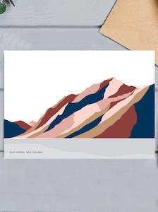 Lake Hawea, Corner Peak, New Zealand Greeting Card