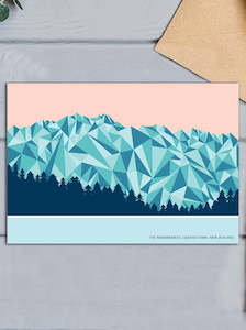 The Remarkables Mountain Range, Queenstown, New Zealand Geometric Design Card