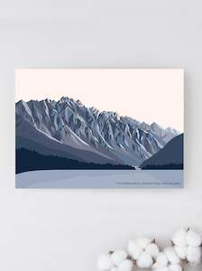 The Remarkables Twilight, Queenstown, New Zealand. Modern Greeting Card