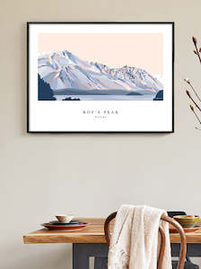 Roy's Peak Hike, Lake Wānaka, New Zealand Modern Mountain Art Print