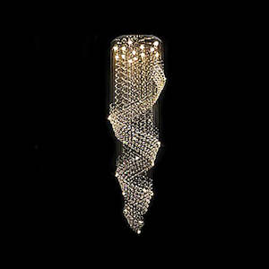 DIO Modern Spiral Crystal 2.5m Chandelier