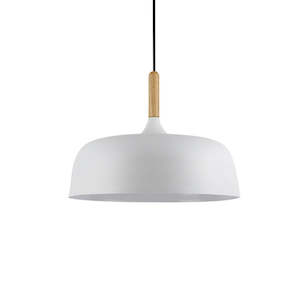 LUMIWALL Round Shape White Metal Single Head LED Pendant