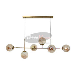 SHINEX LED Pendant Light Antique Brass Luxury Gold