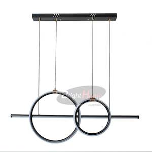 Double Ring Modern LED Horizontal Pendant Light