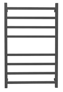 HTR Heated towel rail, Black, 8 Square bars 600Wx1000Hx120D 80W